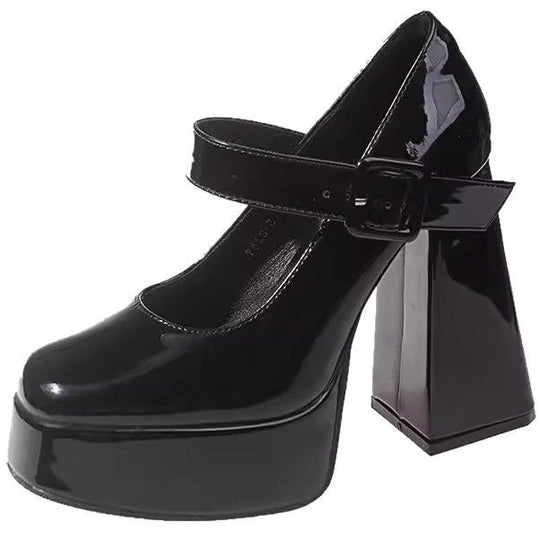 Damen Plateau‑Mary‑Jane Pumps mit Schnallenriemen und sculpted Blockabsatz Shop Nory