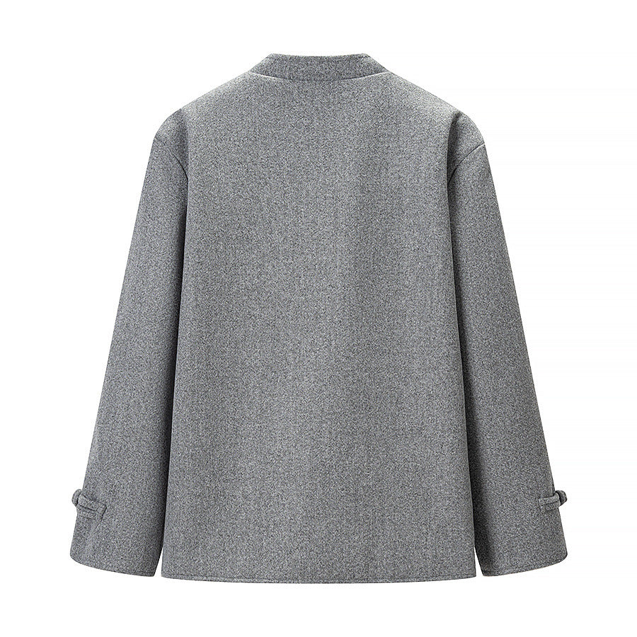 Damen Kurzer Wollmantel mit Knebelverschlüssen und Oversized-Schnitt Shop Nory