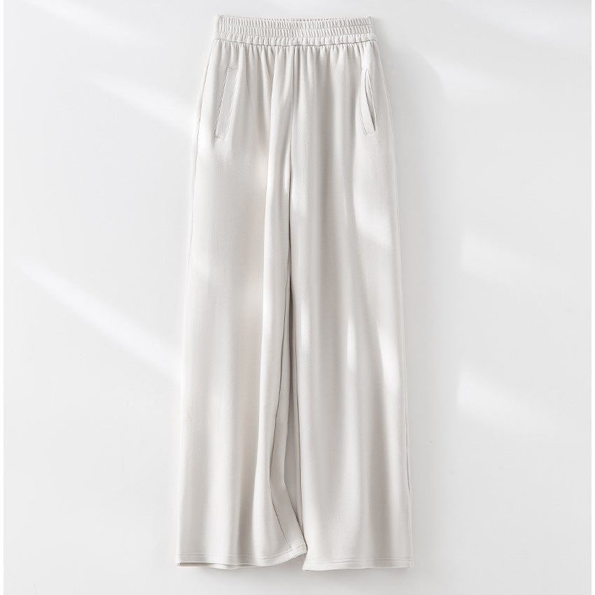 Damen weite Lounge-Hose mit elastischem Bund und Eingrifftaschen Shop Nory