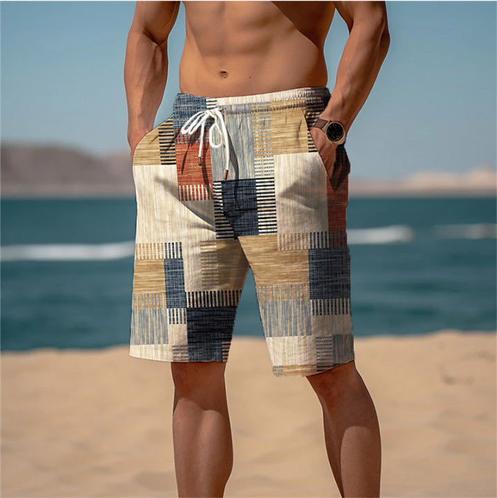 Herren stylische Bade-Shorts mit modernem Graphikmuster