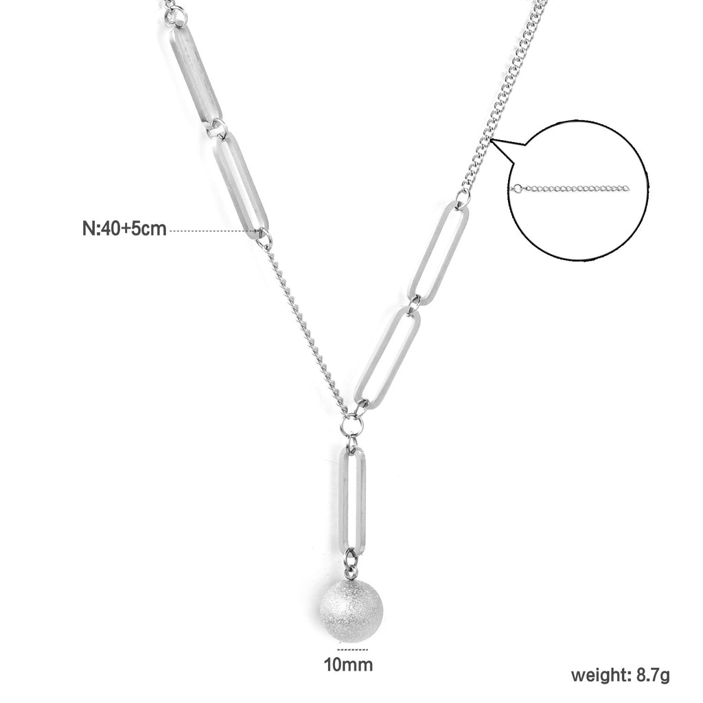 Damen modische Halskette mit verstellbarem Anhänger und eleganten Gliedern Shop Nory