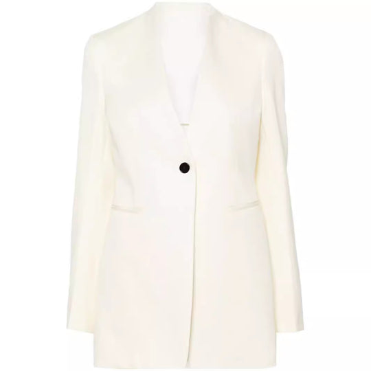 Damen Elegantes Einreihiges Longblazer-Set mit weiter Palazzo-Hose Shop Nory