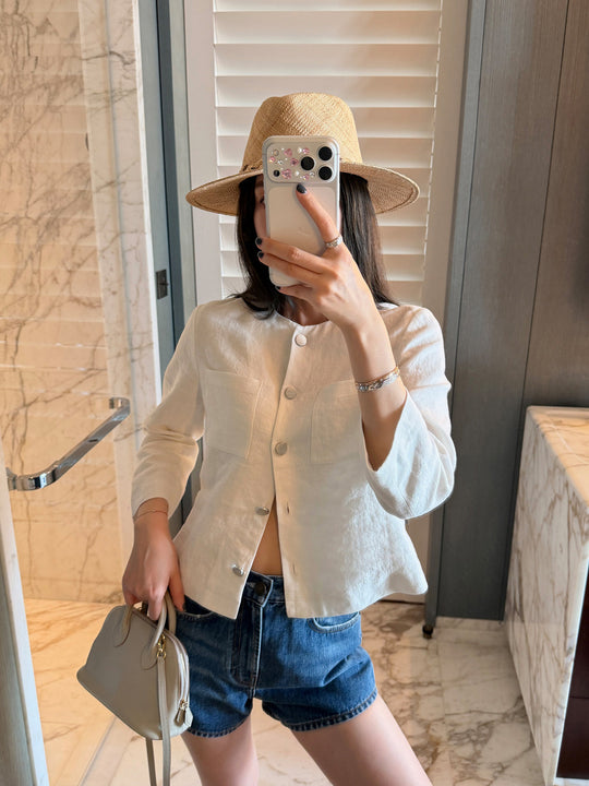 Damen Stilvolle Kurzarmjacke Shop Nory