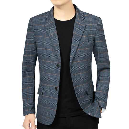Herren Schmalgeschnittenes kariertes Glencheck-Sakko mit dezentem Overcheck-Optik Shop Nory