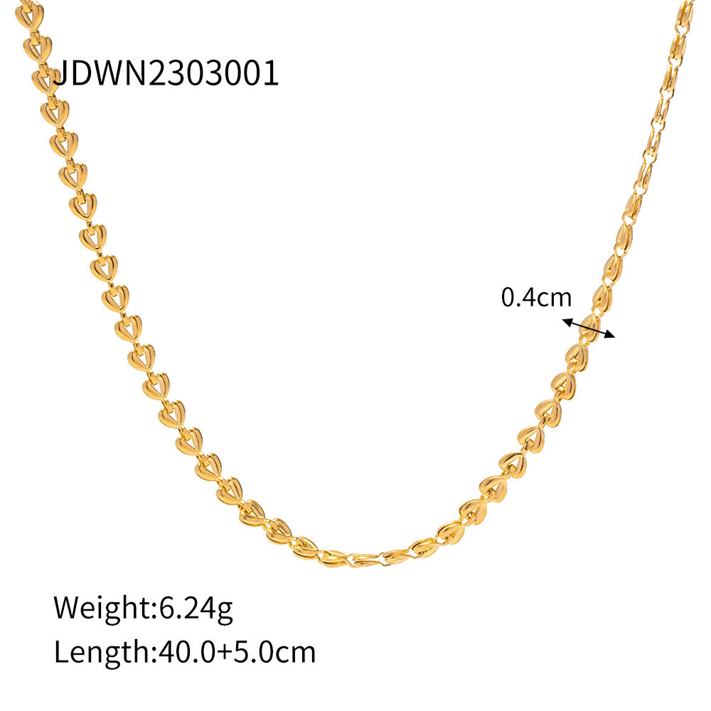 Damen Halskette mit Herzmotiv und verstellbarem Kettendesign Shop Nory