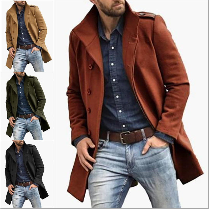 Herren klassischer Trenchcoat mit modernem Schnitt