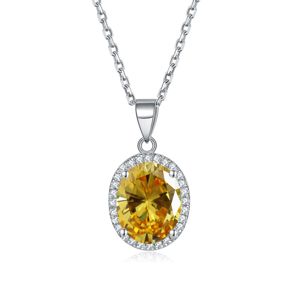 Damen eleganter Anhänger mit blauem Kristall Shop Nory