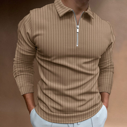 Herren modischer Poloshirt mit Reißverschluss