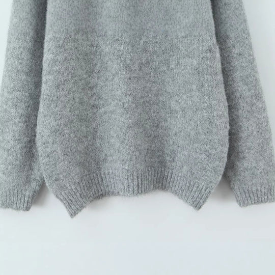 Damen Oversize Mohair‑Optik Pullover mit Rundhalsausschnitt und Raglanärmeln Shop Nory
