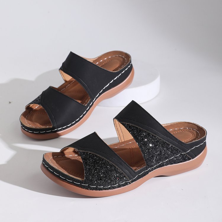 Damen Komfortable Clogs mit modischen Querriemen und ergonomischem Fußbett