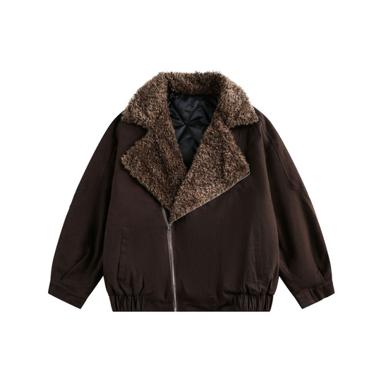 Herren Kurzblouson im Pilotenstil mit großzügigem Teddy‑Fellkragen und elastischem Bund Shop Nory