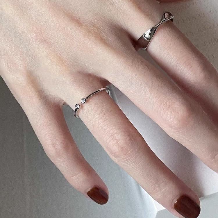 Damen Offener, geschwungener Ring aus hochwertigem Silber Shop Nory