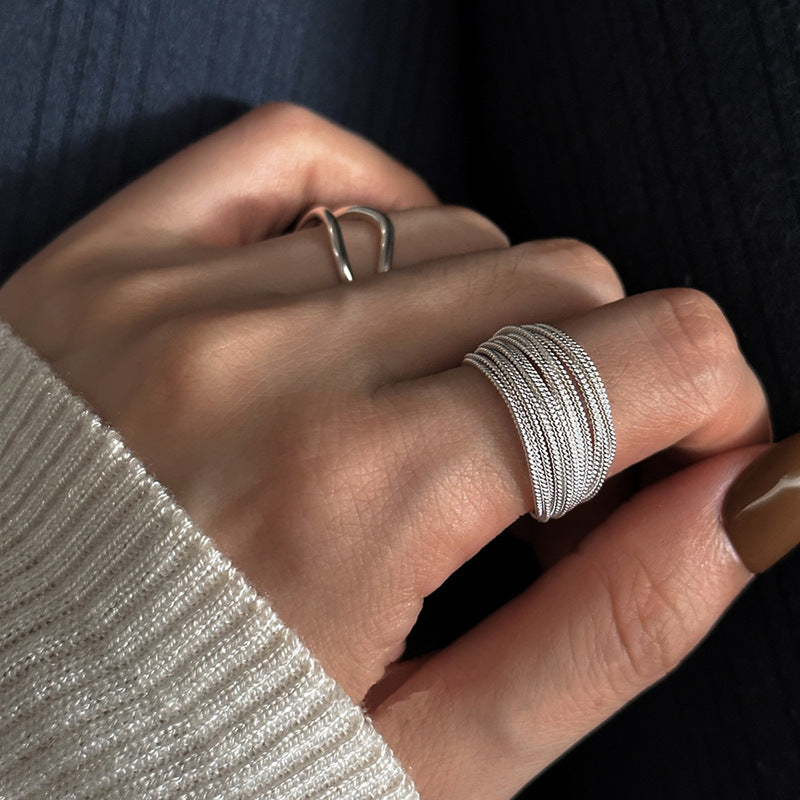Damen Offener Ring mit elegantem Flussdesign Shop Nory