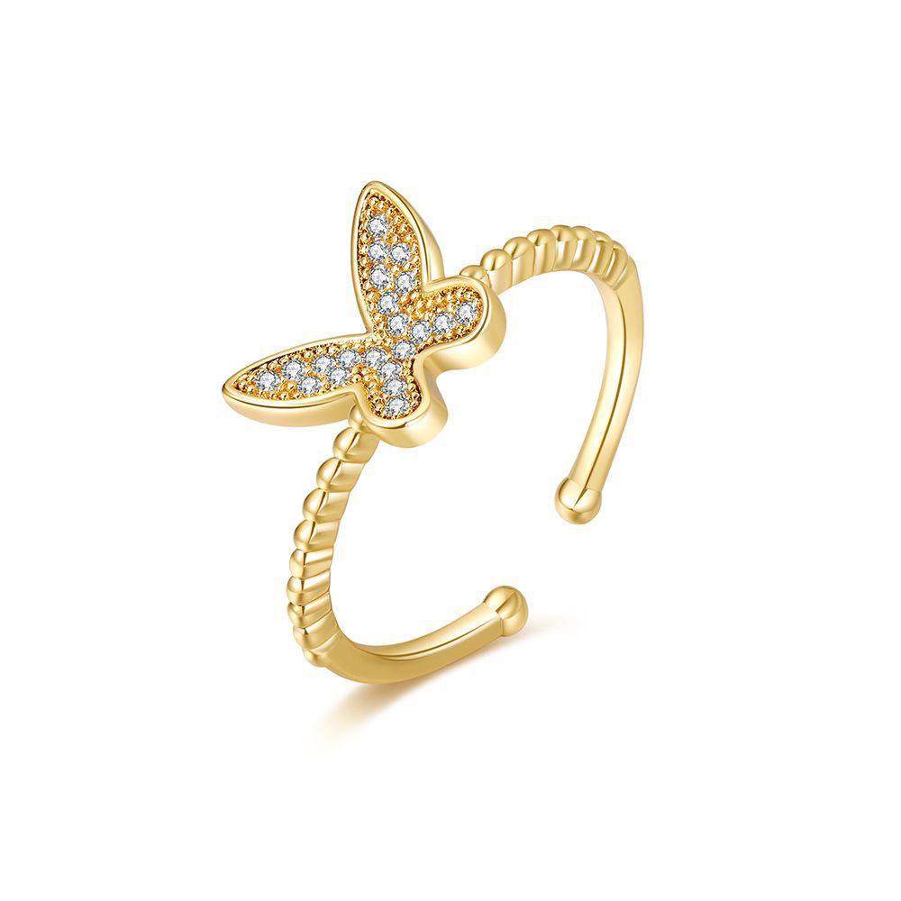 Damen Schmetterlingsring mit funkelnden Zirkonia Shop Nory