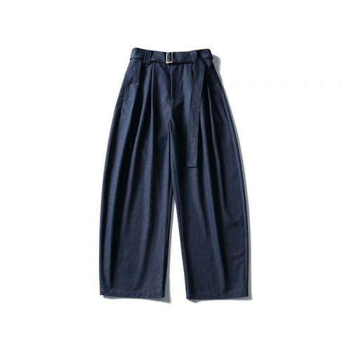 Damen Ballon-Hose mit weitem Bein, hohem Bund und Bindegürtel Shop Nory