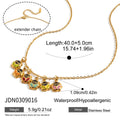 Damen Halskette mit bunten Käfer-Anhängern und verstellbarem Edelstahlverschluss Shop Nory