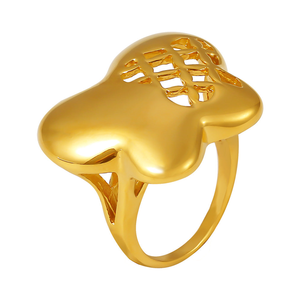Damenring mit modernem, filigranem Design aus Edelstahl Shop Nory