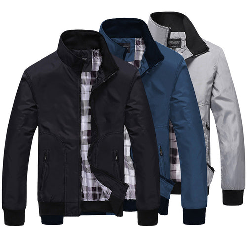 Herren leichter gefütterter Urban‑Bomber mit kariertem Innenfutter, windabweisender Shell und Rippbündchen Shop Nory