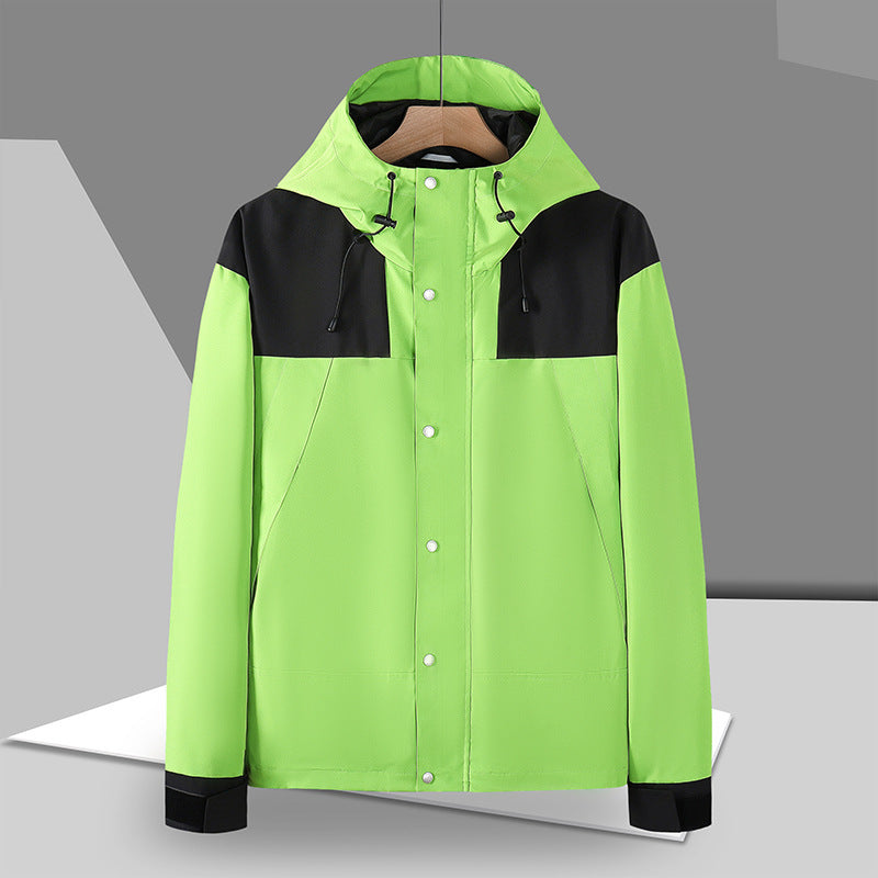 Herren Wasserabweisende Kapuzen-Fieldjacke mit Druckknopffront und verstellbaren Klettmanschetten Shop Nory