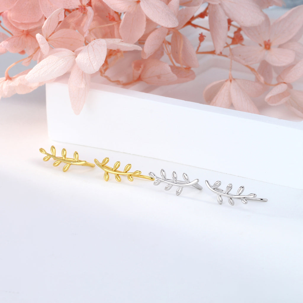 Damen Ohrstecker im eleganten Pflanzenmotiv Shop Nory