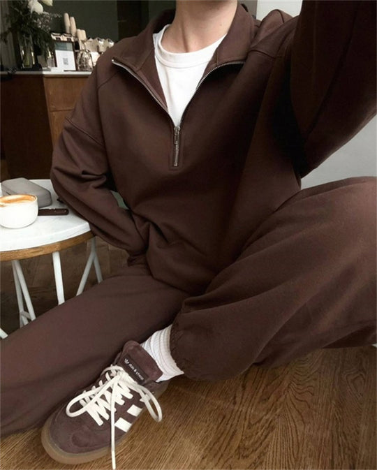 Damen Zweiteiliges Sweatset mit Stehkragen-Halbzip und Relaxed-Oversize-Schnitt Shop Nory