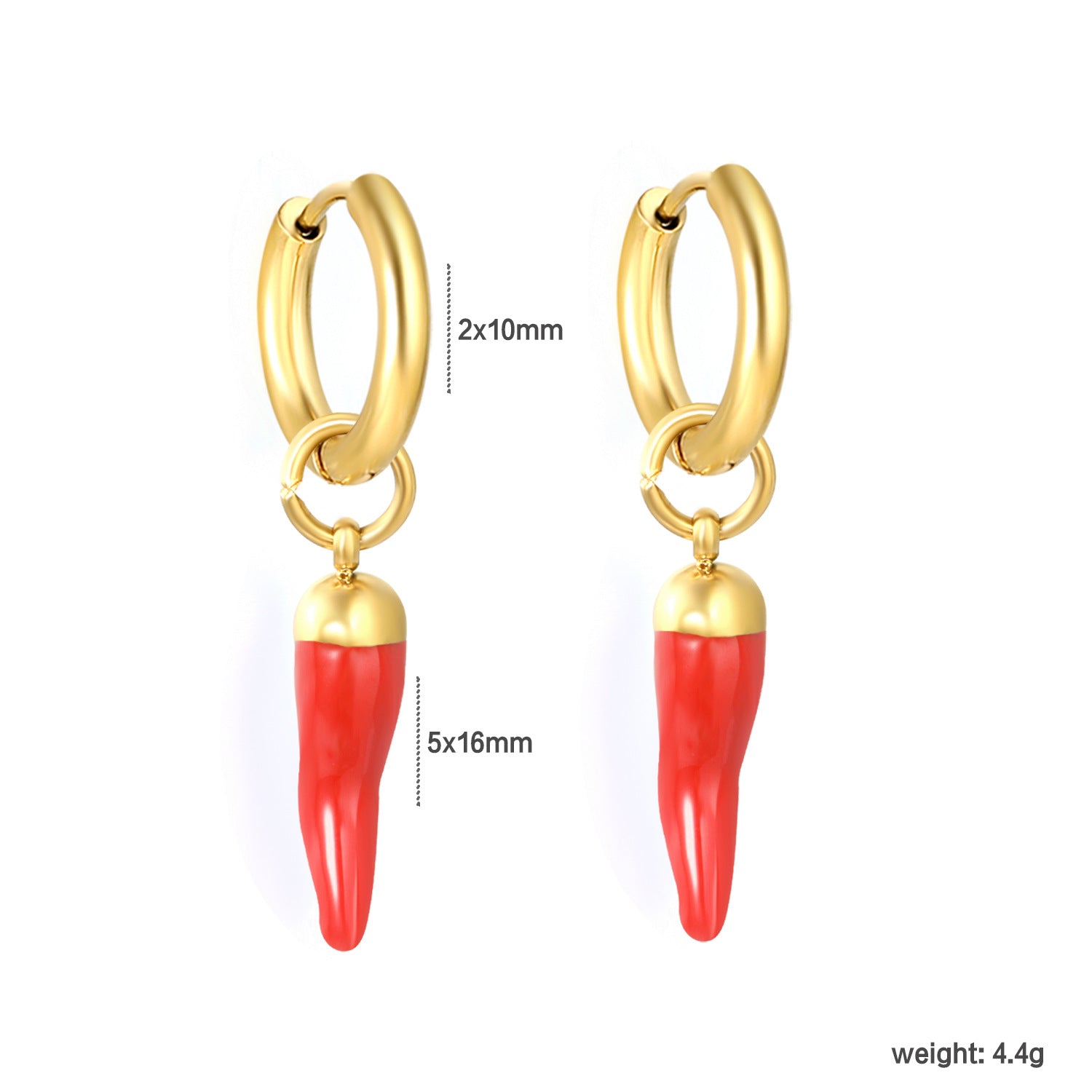 Damen Hängende Ohrstecker mit verspieltem Pilzdesign und goldfarbener Oberfläche Shop Nory