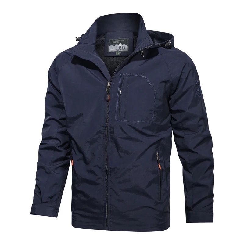 Herren Atmungsaktive Softshell-Fieldjacke mit Kapuze, wasserabweisender Shell und multifunktionaler Brusttasche Shop Nory
