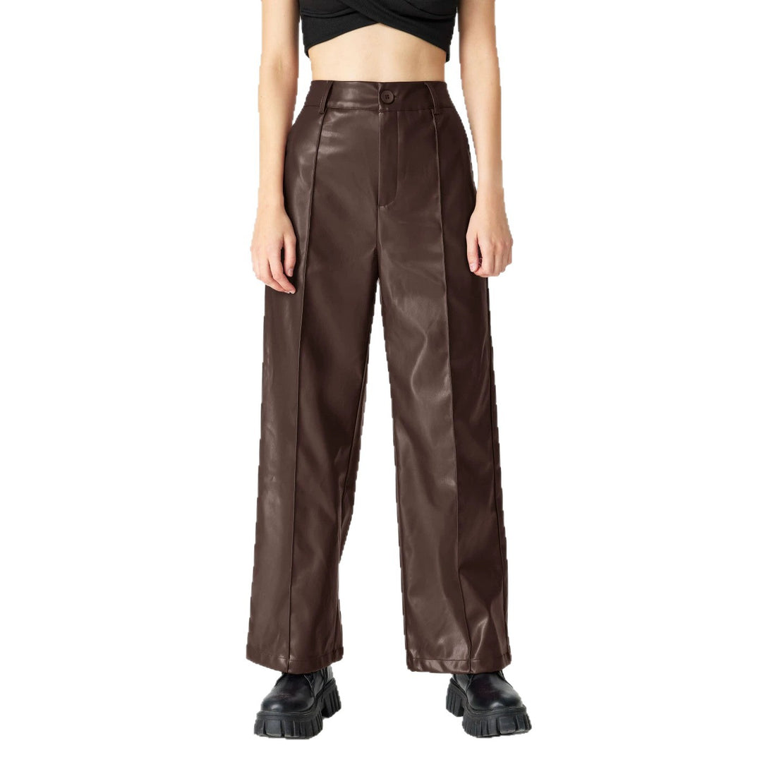 Damen Elegante Kunstlederhose Shop Nory