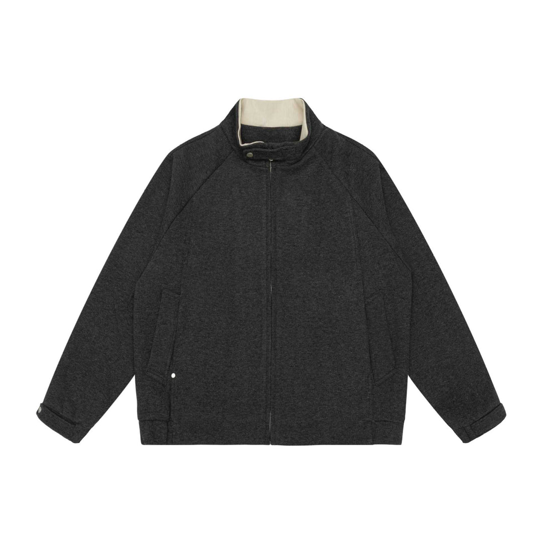 Damen Boxy-Zipjacke mit hohem Stehkragen, Raglanärmeln und verdecktem Reißverschluss Shop Nory
