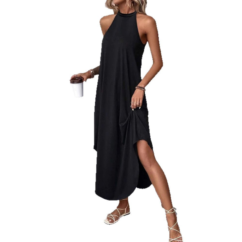 Damen lässiges Maxikleid mit hochwertigem Stoff und modischem Halsausschnitt Shopnory