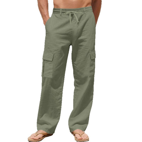 Herren Relaxed-Fit Cargo-Strandhose mit elastischem Bund und aufgesetzten Klappentaschen Shop Nory