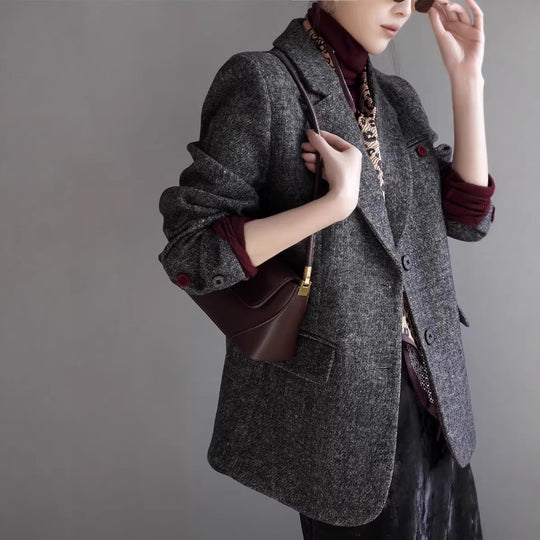 Damen Eleganter Wollblazer mit modischem Schnitt Shop Nory