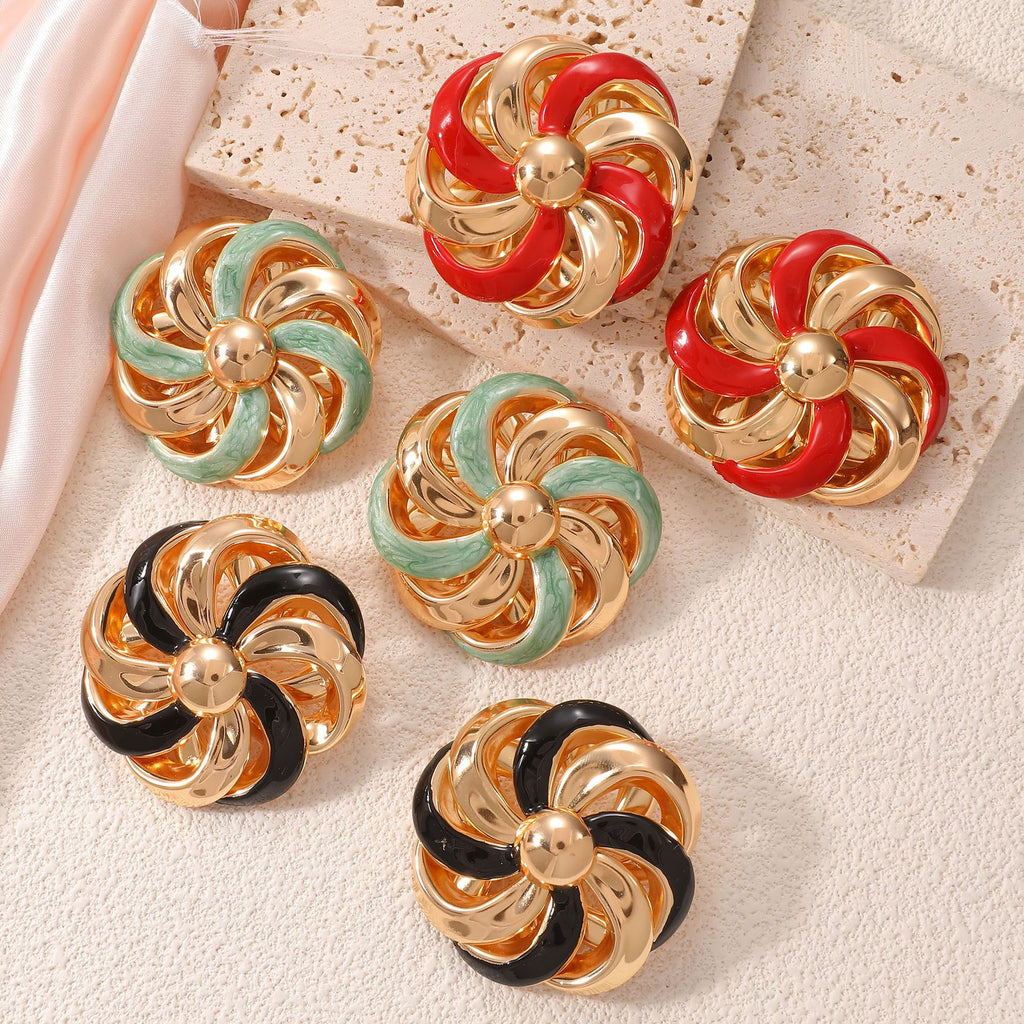 Damen Ohrclips im eleganten, blumigen Design Shop Nory