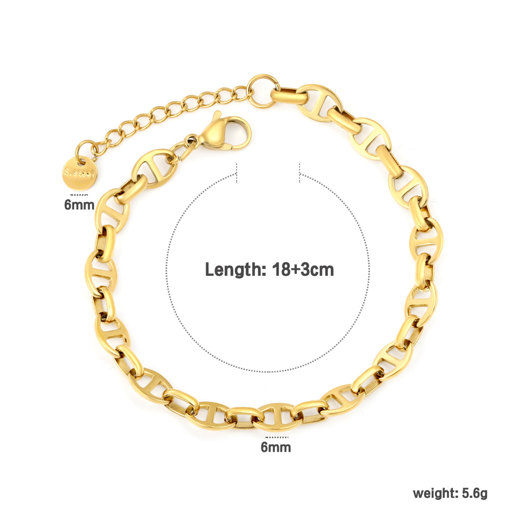 Damen modisches Armband mit eleganten Glieder-Design Shop Nory