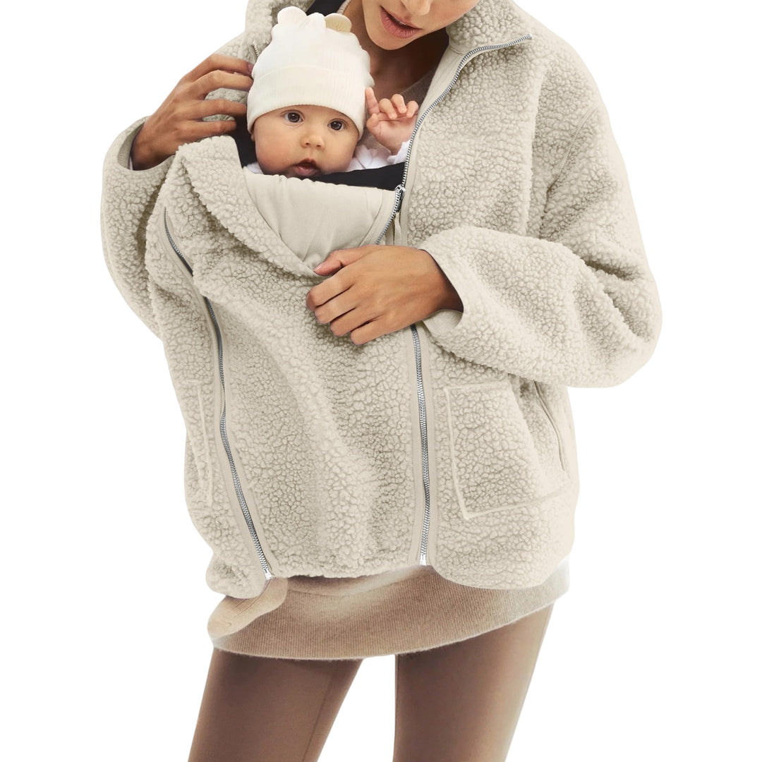 Damen nan oversized Teddyfleece Jacke mit Stehkragen und durchgehendem Reißverschluss Shop Nory