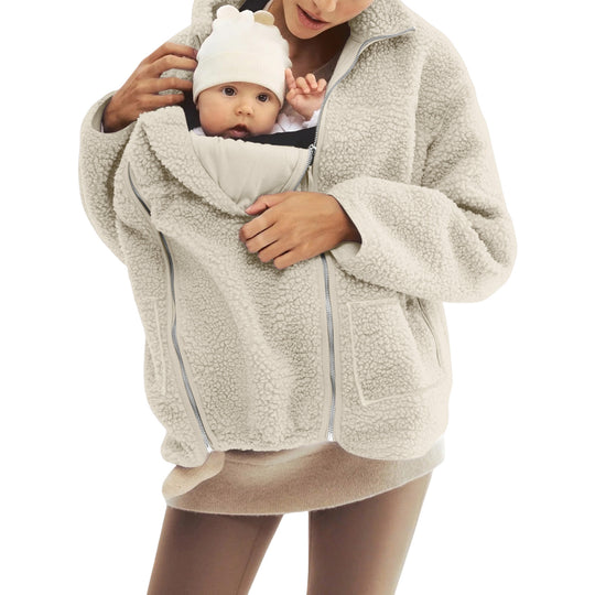 Damen nan oversized Teddyfleece Jacke mit Stehkragen und durchgehendem Reißverschluss Shop Nory