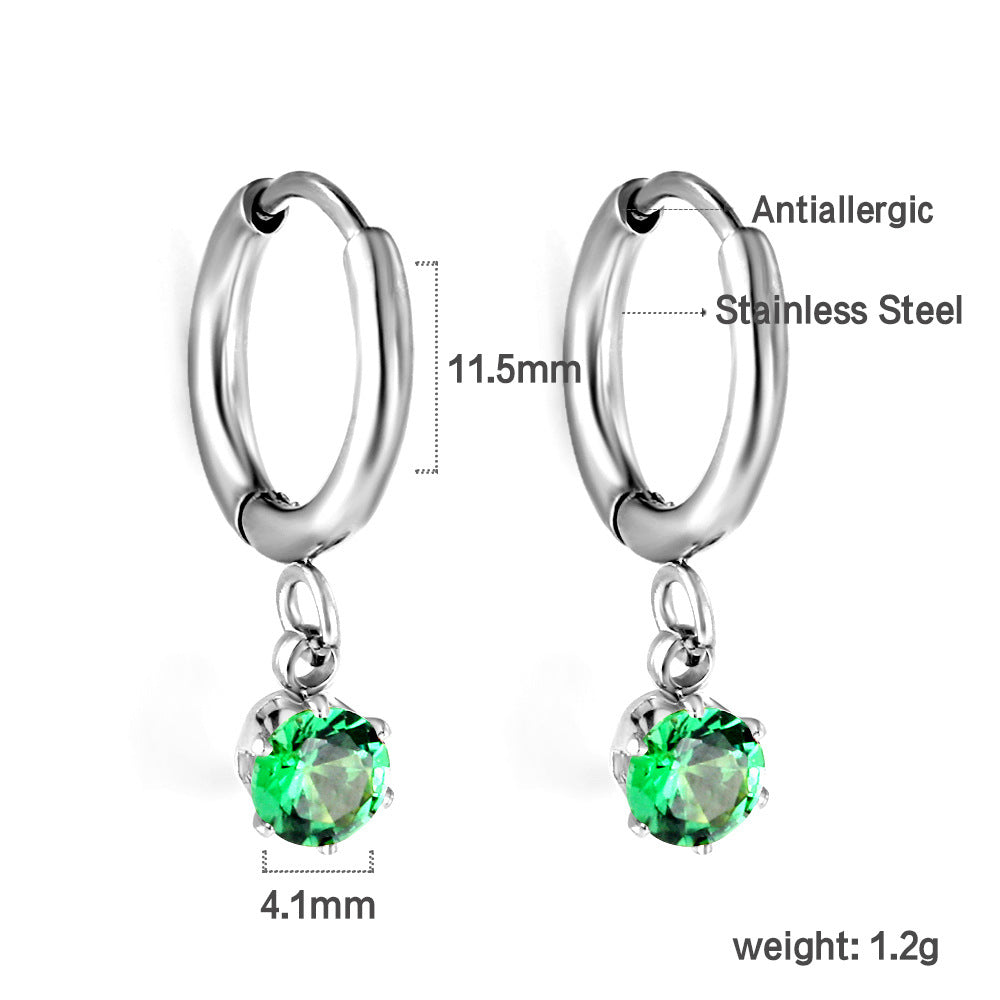 Damen Hängende Ohrringe mit funkelnden Zirkonia-Anhängern Shop Nory