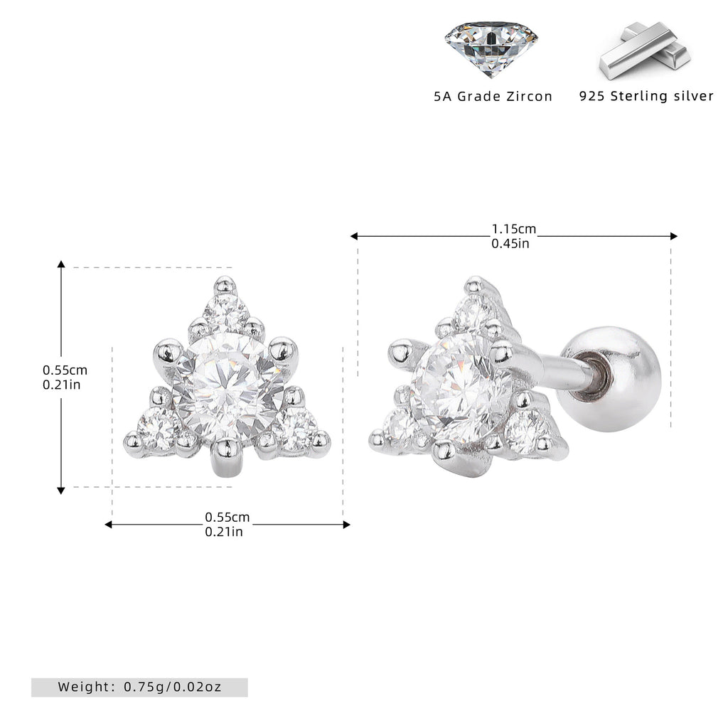 Damen Ohrstecker mit funkelndem Zirkon-Akzent in floralem Design Shop Nory