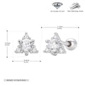 Damen Ohrstecker mit funkelndem Zirkon-Akzent in floralem Design Shop Nory