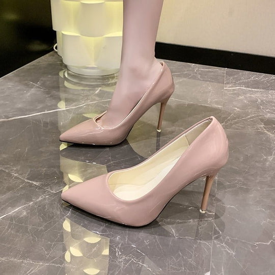 Damen Patent-Pumps mit spitzer Zehenform, schlankem Stiletto und gepolsterter Komfortsohle Shop Nory