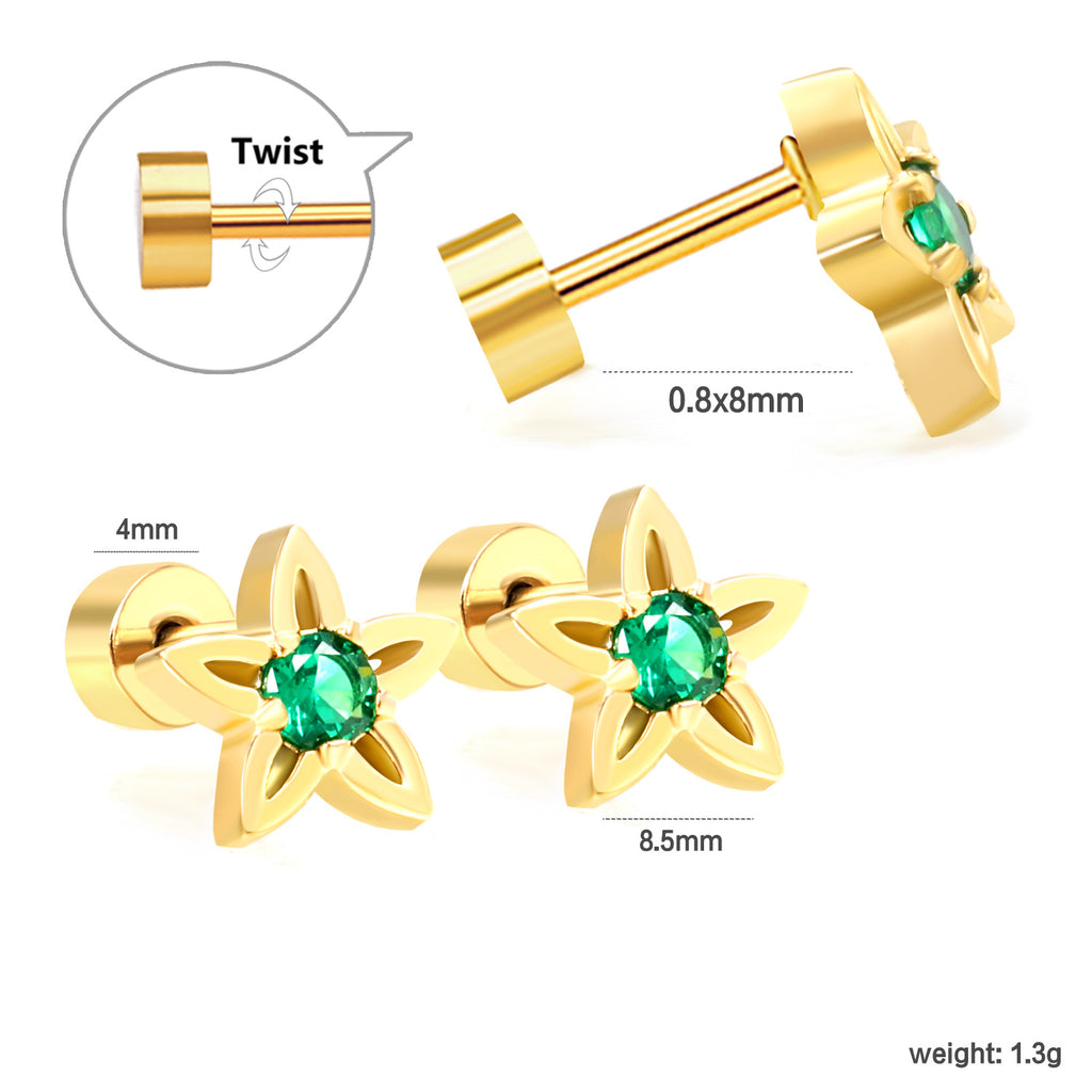 Damen Ohrstecker mit festlichem Weihnachtsmann-Design Shop Nory