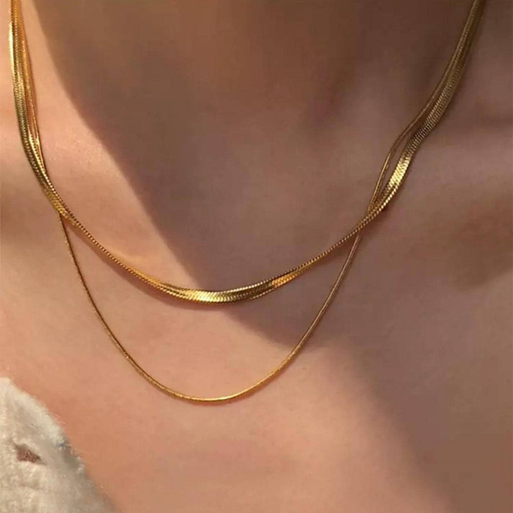 Damen mehrlagige Halskette aus hochwertigem Edelstahl Shop Nory