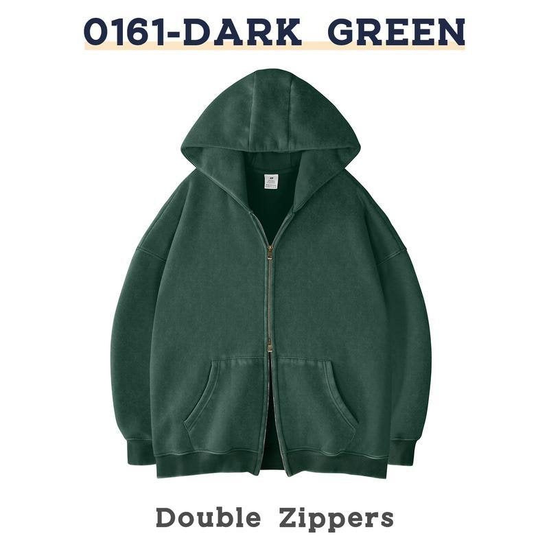 Unisex Oversized Kapuzenjacke mit Doppelreißverschluss und Kängurutaschen Shop Nory