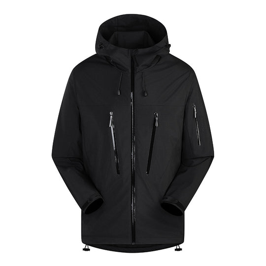 Herren Dreilagige atmungsaktive Hardshell-Outdoorjacke mit Kapuze und verschweißten Nähten Shop Nory
