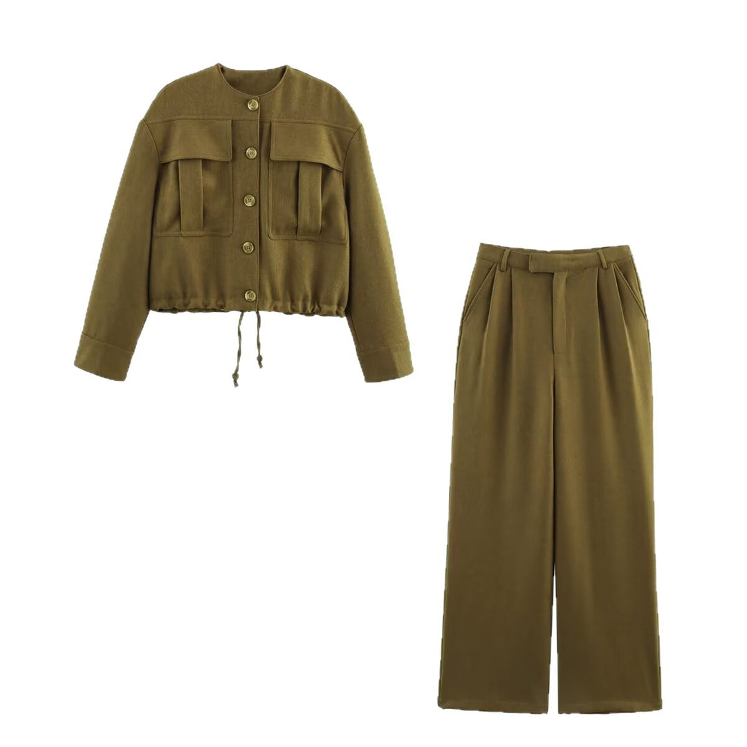 Damen Cropped Fieldjacke mit aufgesetzten Pattentaschen und Kordelzug Shop Nory