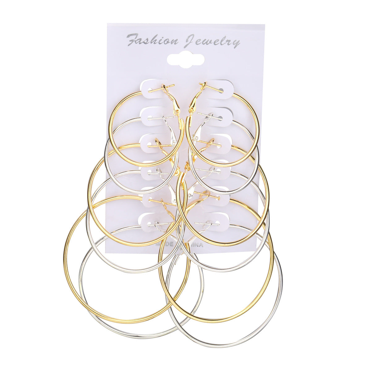 Damen Ohrstecker-Set mit klassischen Creolen in verschiedenen Größen Shop Nory