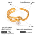 Damen Offenes Armband mit filigranem Design und elegantem Perlenakzent Shop Nory