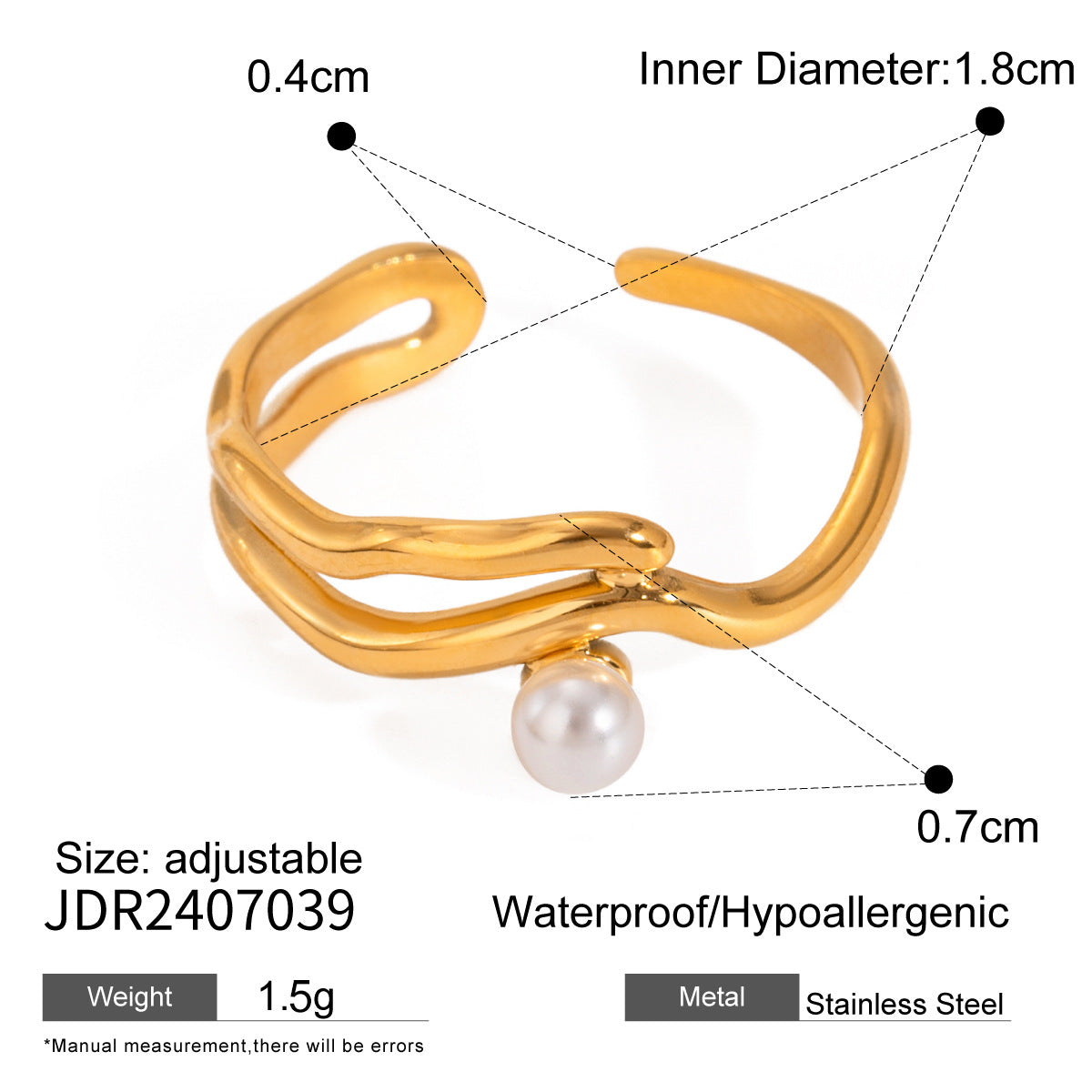 Damen Offenes Armband mit filigranem Design und elegantem Perlenakzent Shop Nory