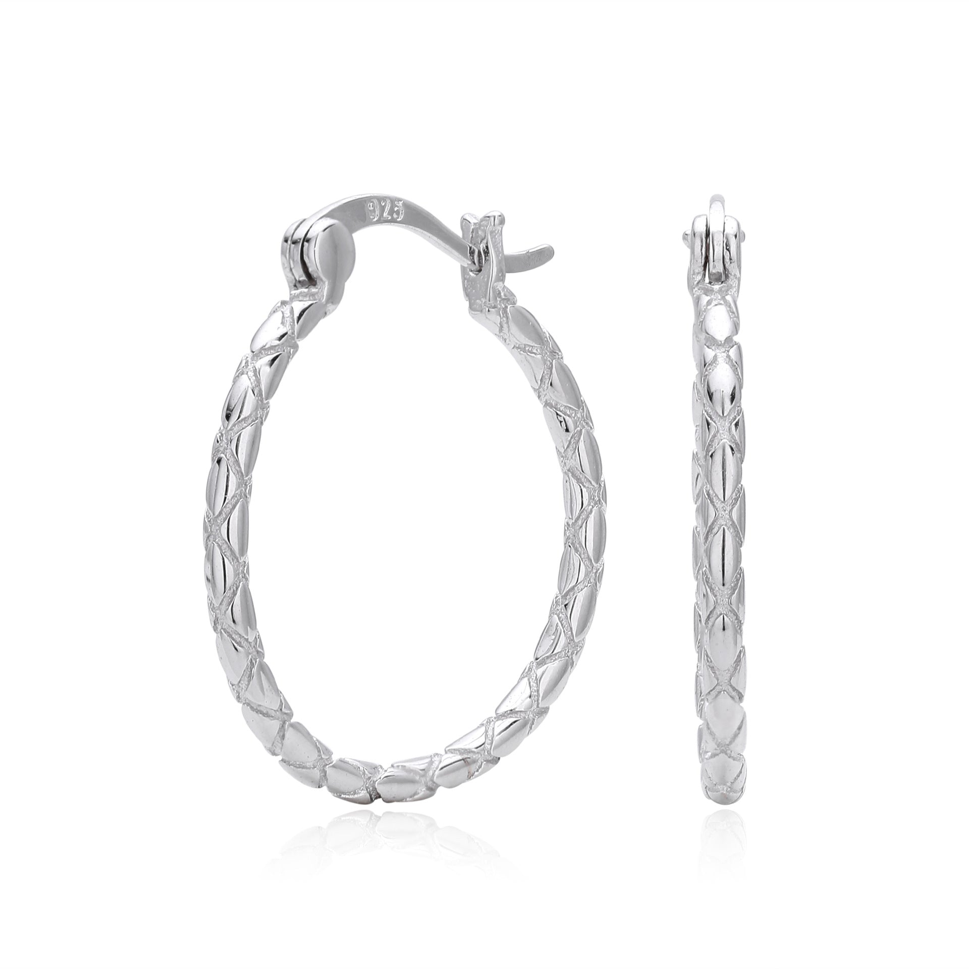 Damen Creolen mit modernem, geflochtenem Design Shop Nory