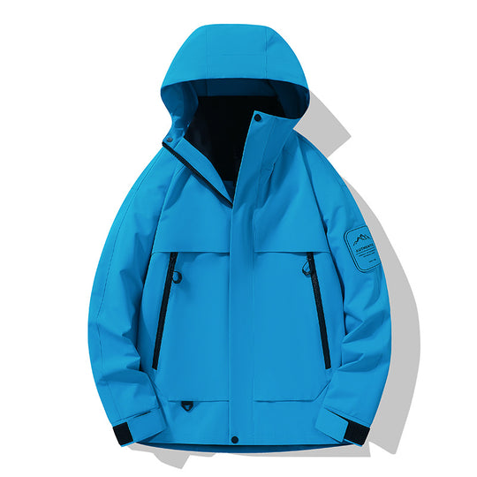 Herren multifunktionale Wasserfeste Softshell-Regenjacke mit abnehmbarer Fleece-Innenjacke Shop Nory